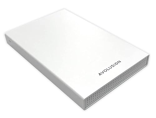 Avolusion HD250U3-WH - Portable External Hard Drive for PS5 Gaming 1TB, USB 3.0, White (PS5 Preformed)
