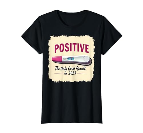 Pregnancy Big Sister Announcement: Positive Test Only Good Result T-Shirt, Women, Black, X-Large