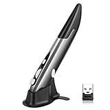  Lavuky Wireless Pen Maus, DU04 2.4GHZ Wireless Maus Stiftmaus mit Wireless Receiver für Windows/Mac OS-Grau