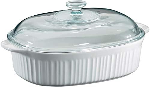 CorningWare French White 4-Quart Covered Casserole - Thumbnail 2