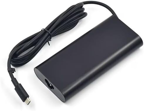 65W Type-C Oval Shape Charger compatible with Dell, Super Fast Black Power Adapter