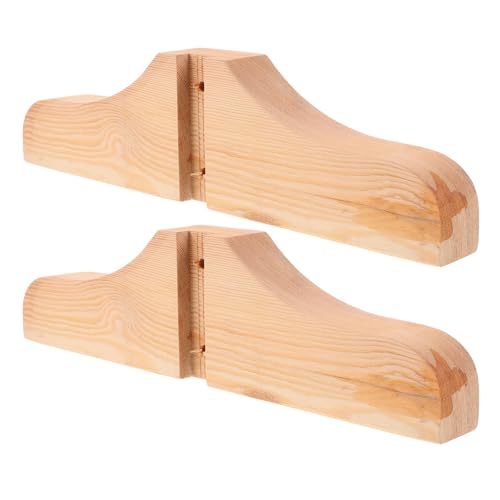 POPETPOP 2 Piezas Soporte para Biombo Separador de Ambientes de Madera Estilo Japonés, Base Resistente y Plegable para Paneles en Hoteles y Hogares