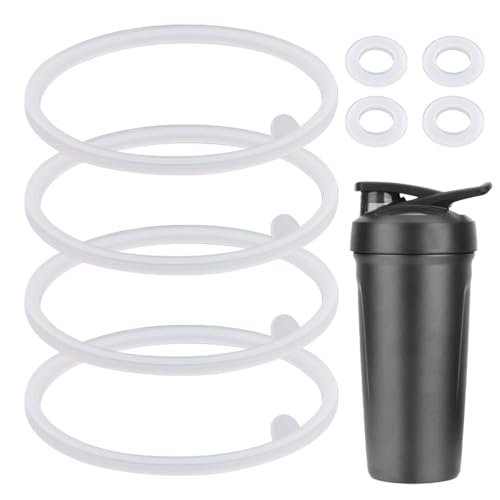 8pcs Lid Gasket Replacement for Blender Bottle Strada Flip Shaker Cup Water Bottle Parts Accessories, 2 Sizes Silicone Seal Ring for Blenderbottle Strada Flip Shaker 24 oz 28 oz