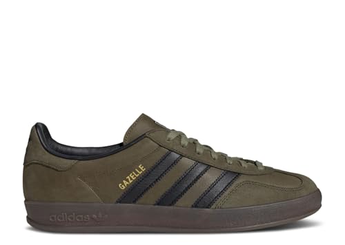 adidas Gazelle Indoor Men's Sneaker's, Focus Olive/Core Black/Gum, Size 11