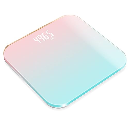 ZASCHMOY Báscula Digital, Báscula de Baño de Alta Precisión con Pantalla LED y Recargable por USB, para Seguimiento del Peso Corporal y Gestión de la Salud