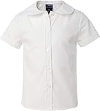 French Toast Short Sleeve Peter Pan Blouse (Feminine Fit) Girls White 14
