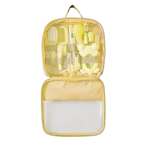 Yawdil 13 unids/Set bebé Aseo y Kit de Salud, recién Nacido vivero Cuidado de la Salud Conjunto con Peine de Pelo cortauñas Aspirador Limpiador de Nariz para bebé