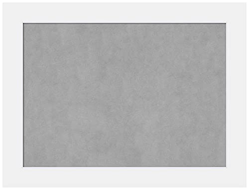 Amanti Art White Framed Magnetic Board, 33x25, Modern Office Decor