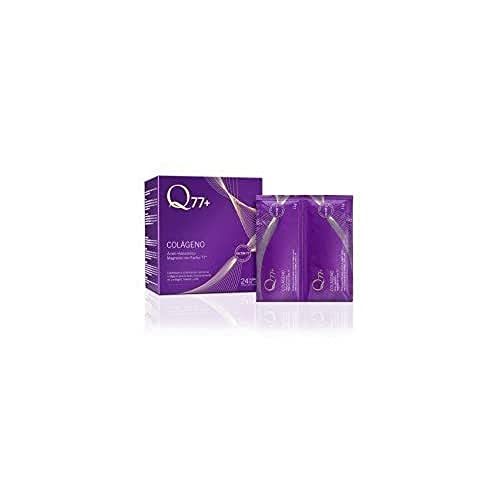 Q77+ - Suplemento Nutricional - Colágeno - Contiene Ácido Hialurónico Y Magnesio - Actúa Sobre Piel Y Cabello - Formato De 24 Sobres