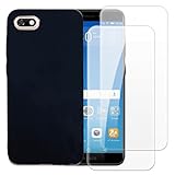 Shantime Coque avec 2 pi�ces Protection Compatible avec Gionee F205, �tui Antichoc + Verre Tremp� pour S�curit� Totale(Noir)