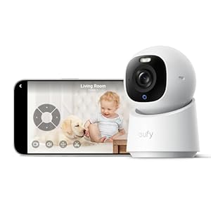 eufy Indoor Cam E30, Latest Generation, 4K UHD Security Camera, Pet/Dog/Baby Camera with Phone app, Color Night Vision, Human/Pet Auto Tracking, 360 Pan-Tilt, Works with Homekit