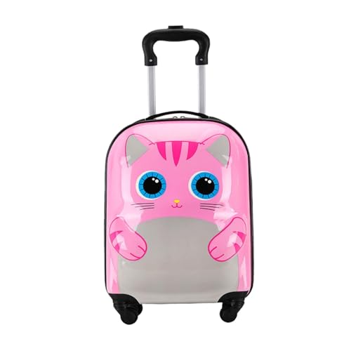 jojomis 18 Inch Kids Luggage Carry On with 4 Wheels Lightweight Hardside Suitcase Adjustable Handle Travel Luggage for Children