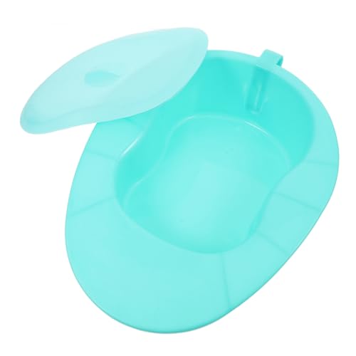 OUNONA Padella da Letto Coperchio per Anziani e Pazienti Costretti a Letto, Resistente e Facile da Pulire, Pratico Orinatoio Portatile per Uso Domestico e Ospedaliero, Colore Verde