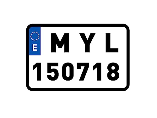 Oedim Matricula Coche Decorativa Personalizada, 33,2x21,2cm, Divertida y Original, Fabricada en PVC