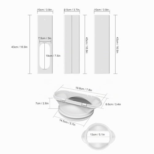 Miniatura 7 de Kit De Ventilación De Ventana De Ca, Kit De Ventana De Aire Acondicionado Portátil 4 Piezas Fácil De Instalar De Alta Densidad Para Oficina