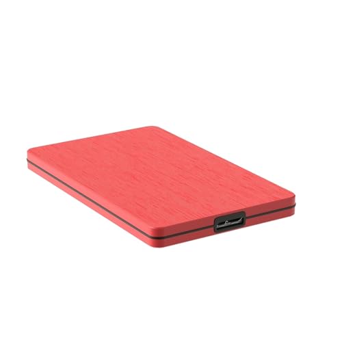 FUZHIK Metal 外付けハードドライブ 2TB / 500GB / 120GB USB 3.0 ポータブルモバイルバックアップストレージハードドライブ、PCデスクトップ、Ps4、ノートパソコン、スマートテレビに最適 (レッド、750GB)