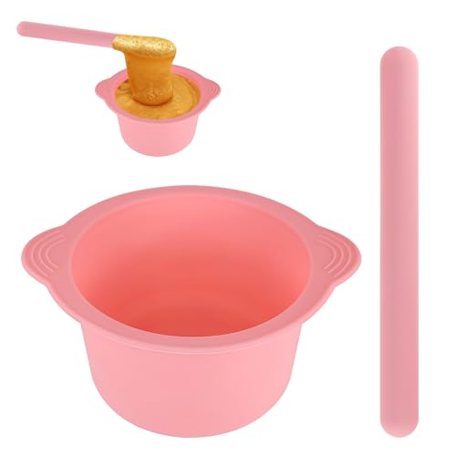 1 Pack Silicone Wax Warmer Liner with Spatula Sticks, Reusable Silicone Waxing Bowl, Wax Pot Liner for Hair Removal (1)