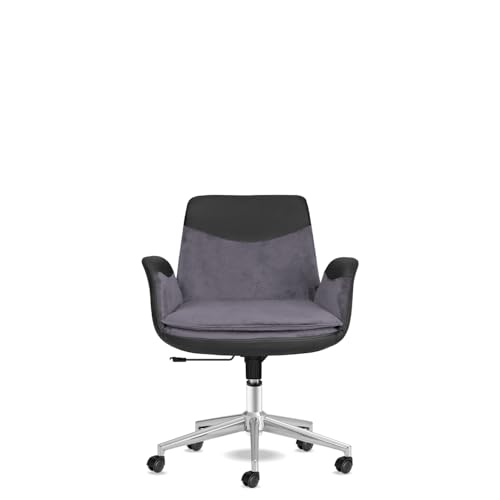 Storm Ofis Sandalyesi Krom Ayaklı Ergonomik Çalışma Koltuğu Dayanıklı Kumaş (Füme)