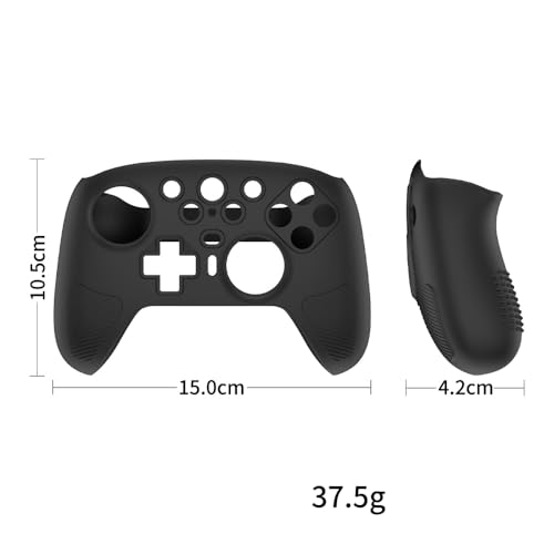 Silicone Cover Case for 8bitdo Ultimate 2, Soft Skin Protective Sleeve for Ultimate 2 Gaming Controller Anti-Slip Anti-Sweat Ergonomic Handle Grip Cover Gamepad Shell (Black) - Image 5