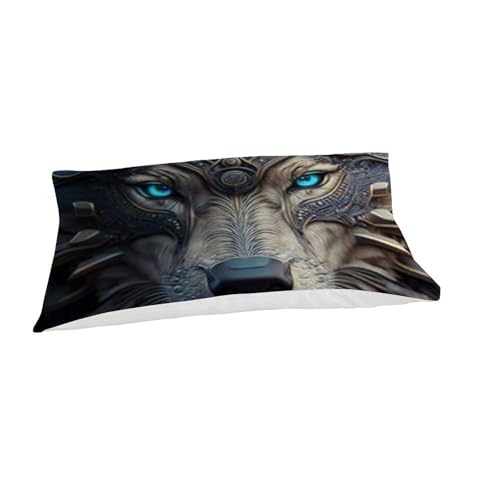 Housse de couette loup sauvage imprimé 3d microfibre 135x200 - 7