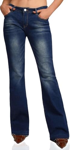 Womens Straight Leg Jeans Low Rise Stretchy Skinny Wide Leg Denim Pants Trendy Bootcut Jeans for Women 2025