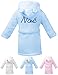 kdo-magic - Peignoir bébé personnalisé - Doux et moelleux - personnalisable et brodé avec un prénom - Garçons & Filles (Bleu, 12-18 mois)