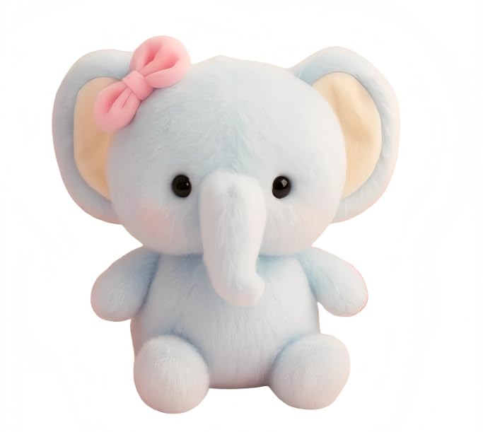 Image of SCOOBA Tiny elphant Soft Toy 23cm Height for Your Loved Ones (Tiny Elephant with Bow)