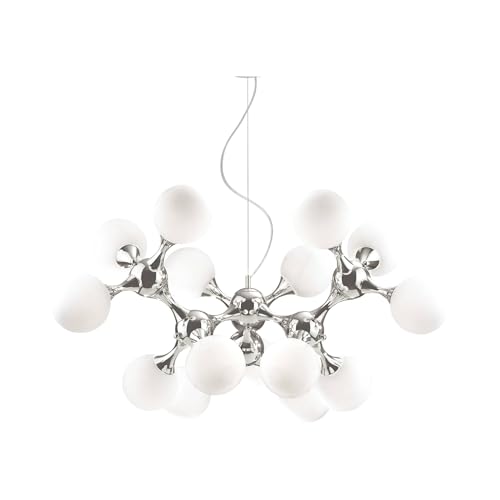 Ideal Lux Nodi SP15 Lampada a Sospensione E14, Argentato, 105 x 140 cm