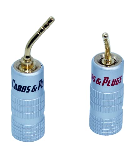 Cabos & Plugs, Pack de Conectores Pino Banana, Plug de encaixe para Caixas de Som Speakers Alto Fala