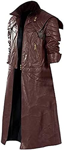 Gabardina larga Devil May Cry de cuero con capucha para tus eventos 3