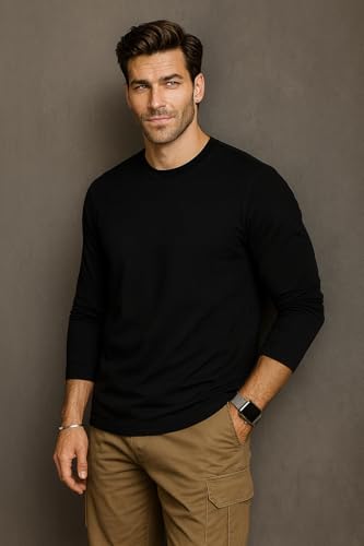 Image of JUARI BE A GENTLEMAN Men's Regular Fit Printed Full Sleeve T-Shirt