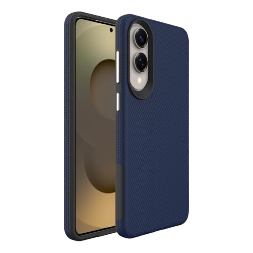 Image of NOXO Ultra-Hybrid Triangle Back Case Cover for Samsung Galaxy S25 Edge, | Shockproof Design | Camera Protection | Soft TPU & Rugged PC | Bumper Case Cover for Samsung Galaxy S25 Edge, (Prussian Blue)