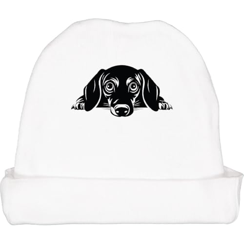inktastic Peeking Dachshund Baby Beanie Hat