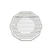 Daydream Society Frenchie Metallic Striped Small Paper Party Plates, Pack of 8, Silver Foil