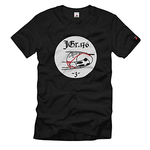 T-shirt Jagdgeschwader 176 Luftwaffe look historique décontracté pour le quotidien