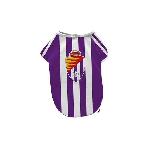 CyP Brands- Real Valladolid, Camiseta, Ropa para Perros, Camiseta fútbol, Talla M, Color Morado, Producto Oficial