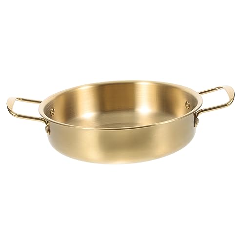 NULYLU Olla Inoxidable Coreana Desbordamiento con Asas Ergonómicas para Sopa Fideos y Uso Portátil Camping y Hogar