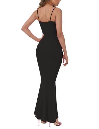 Buauty Womens Summer Dress Bodycon Maxi Dress Sleeveless Casual Long Dresses 2025 Spaghetti Strap Slip Elegant Evening Party2