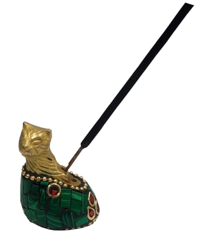 Statuette en laiton chat figurine d'art de collection