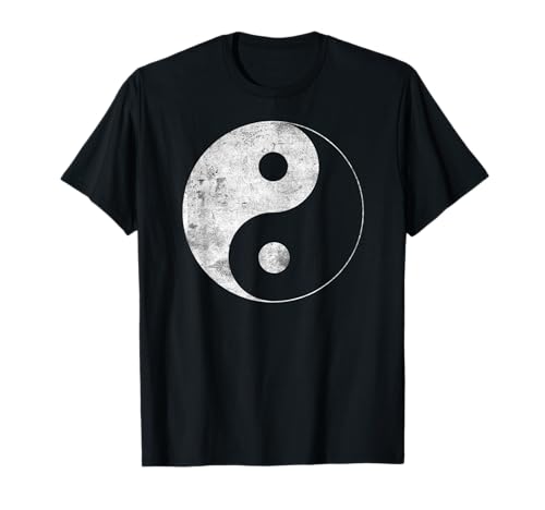 Distressed Ying Yang Feng Shui Taijitu Yin Yang T-Shirt