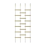 Innovative Rainbow Kids Wooden Rope Ladder - 3/4/5-Group Connectivity, 14-Inch Wide, Ideal Ninja Warrior Accessory for Tree, Swing & Play (Set1: 3-Interlinked Natural Wood Ladders)