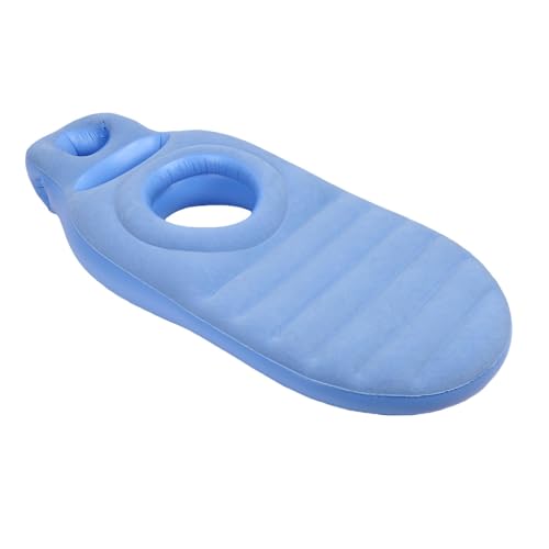 Dpofirs 腹部の穴、胃の枕木用の全身枕、睡眠用の腹枕マットレス、女性のためのマッサージ枕プールフロートを備えたインフレータブル枕 (青)