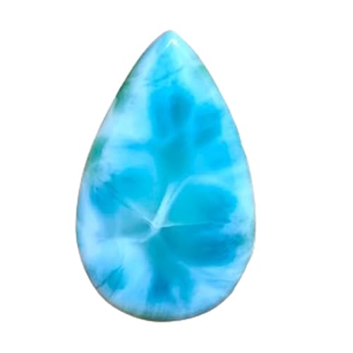 Larimar naturel en cabochon poire 39x23mm pour la création de bijoux uniques