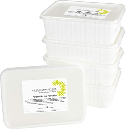 Preisvergleich Produktbild Paraffinwachs PARFÜMFREI 5x1000ml / 3,75kg