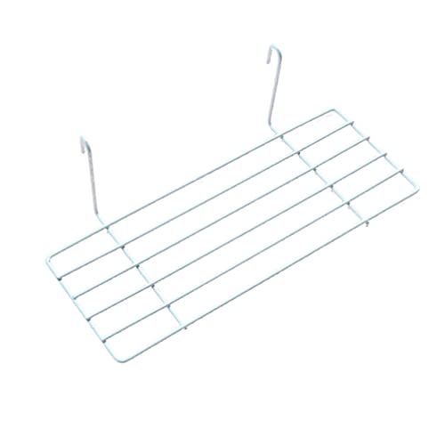 25 x 10 cm de malla metálica para almacenamiento de fotos, estante recto para rejilla de visualización de panel, cesta de pared con ganchos organizador de montaje en pared, 1 pieza ()