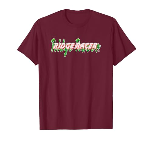 【NAMCO Legendary】 Ridge Racer 001 T-Shirt, Men, Burgundy, 3X-Large