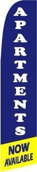 (5) Five Apartments Now Available bl/wh/YEL 11.5' SWOOPER #4 Feather Flags BANNE