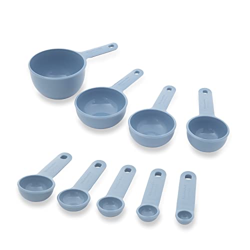 KitchenAid Universal Easy To Read Measuring Cup and Spoon Set with Soft Grip Handle for Maximum Control, Hang Hole and Nesting For Easy Storage, Dishwasher Safe, 9 Piece, Blue Velvet by KitchenAid - Image 2