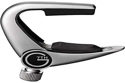 G7th Newport – Capodastre Partiel 3-Cordes – Pour guitare acoustique et électrique – Argent - Les Beatles, Paul McCartney, John Lennon, RIngo Starr, George Harrison G7th Newport - Capodastre Partiel 3-Cordes - Pour guitare acoustique et électrique - Argent