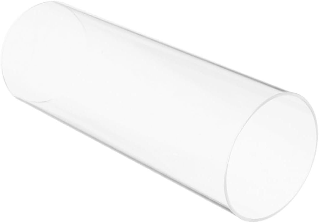 Glass Candle Tube Shade Windproof Cylindrical Cover Candel Protector for Chandelier